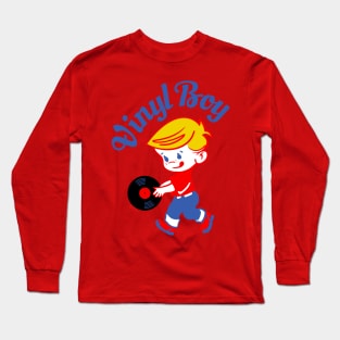 Vinyl Boy (text) Long Sleeve T-Shirt